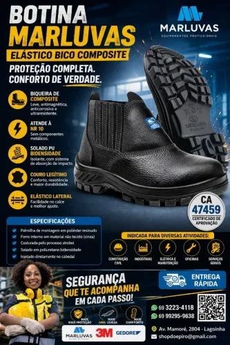 ? BOTINA DE SEGURANÇA EM COURO - MARLUVAS ?