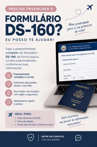 VISTO AMERICANO: PREENCHIMENTO DA DS160