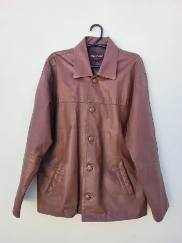 Jaqueta masculina caramelo Arte Pelle