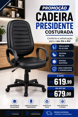 Cadeira Presidente Costurada