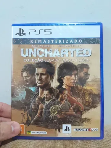 Uncharted Coleção Legado dos Ladrões Playstation 5 PS5 Lacrado - Mídia Física controle