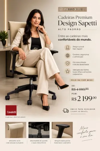 Cadeira Executiva Premium, alto padrão Marc Sapetti