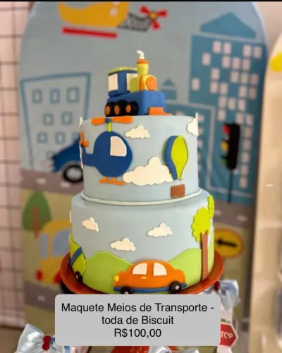 Maquete de bolo - Meios de Transporte 