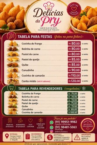 Salgados Delícias da pry 