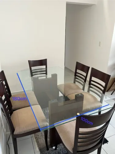 Conjunto de mesa de jantar 6 lugares