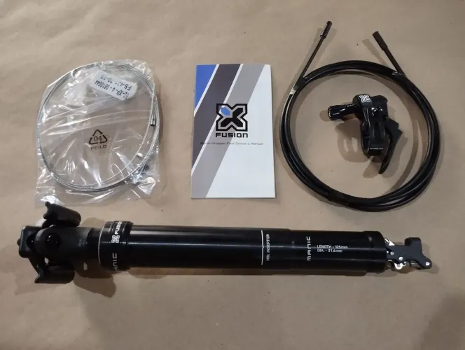Canote retrátil x-fusion manic trava guidão 31.6 125mm mtb