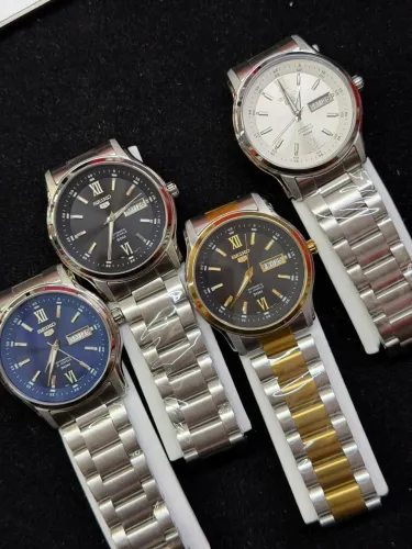 Relógio Estilo Seiko 5 Automático Série SNKP Aço Inoxidável 904L