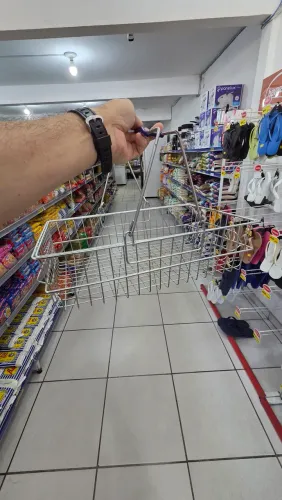 Cesta Mercearia Aramada Cestinha Supermercado Mercado