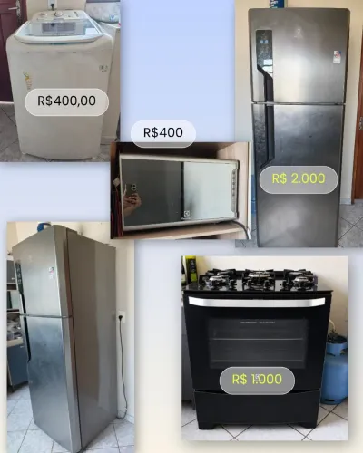 Vendo Geladeira, fogão, microondas e máquina de lavar roupa