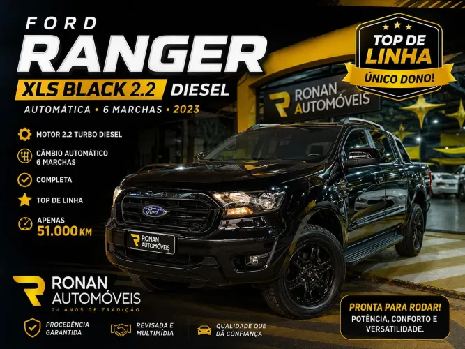 Ford Ranger Black 2.2 4X2 CD Diesel AUT 2023