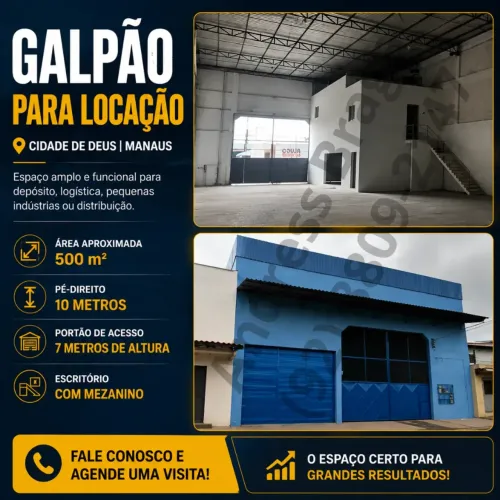 Galpã para aluguel com 500 metros quadrados em Cidade de Deus - Manaus - AM