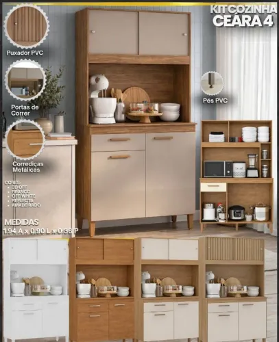 Armário de cozinha Kit 0.90