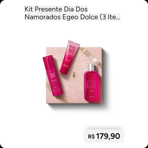 Kit perfume feminino Egeo dolce