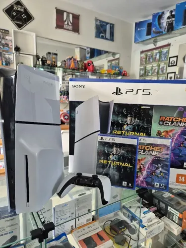 PS 5 Slim Semi Novo com 2 jogos 
