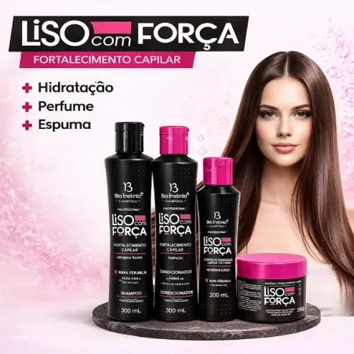 Kit Capilar Liso com Força Fortalecimento Capilar