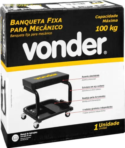 Banqueta para mecânico, fixa VONDER