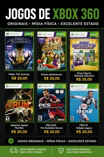 Jogos originais Xbox 360