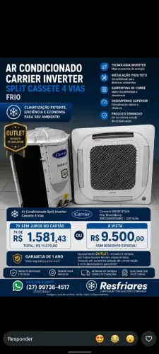 Ar condicionado novo sair rápido