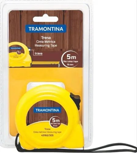 Trena com Fita de Aço 5 Metros, Tramontina