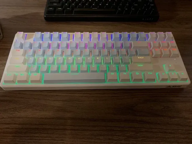 Teclado Mecânico Ajazz ak873 Rgb - Cabo/Dongle 2.4ghz/ Bluetooth 