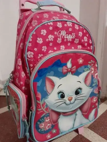 Mochila gatinha Marie rodinhas