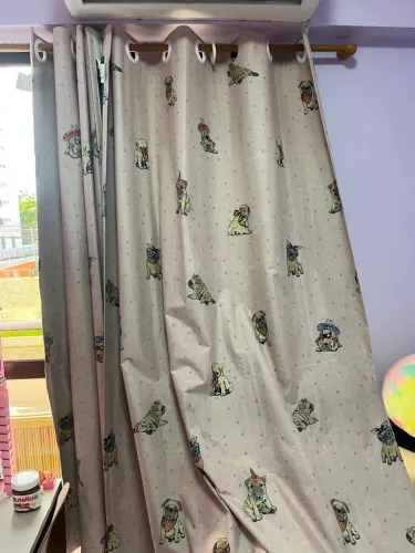 Cortina criança menina de ursinho