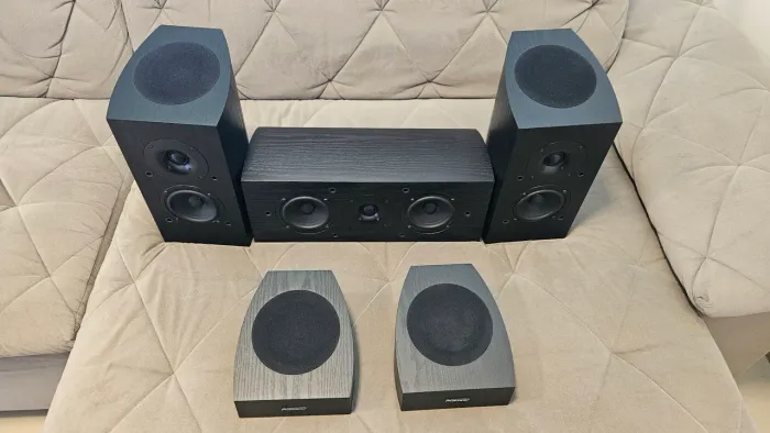 Caixas Bookshelf (para), Central e Dolby Atmos (par) Pioner não Denon Polk Yamaha  Sony