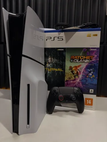 Ps5 Slim Mídia Física SSD 1TB + 6 Jogos!