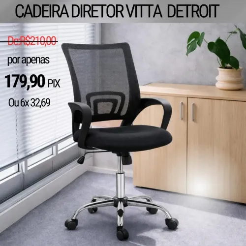 Cadeira Escritório Diretor Vitta Detroit Mesh