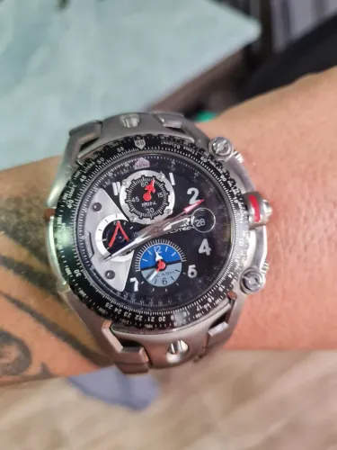 Orient Flytech Cronômetro Titânio! Wr 100m Usado