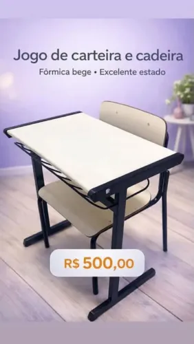 CONJUNTO Mesas e Carteiras POR 499