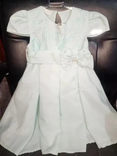 Vestido infantil Verde Água