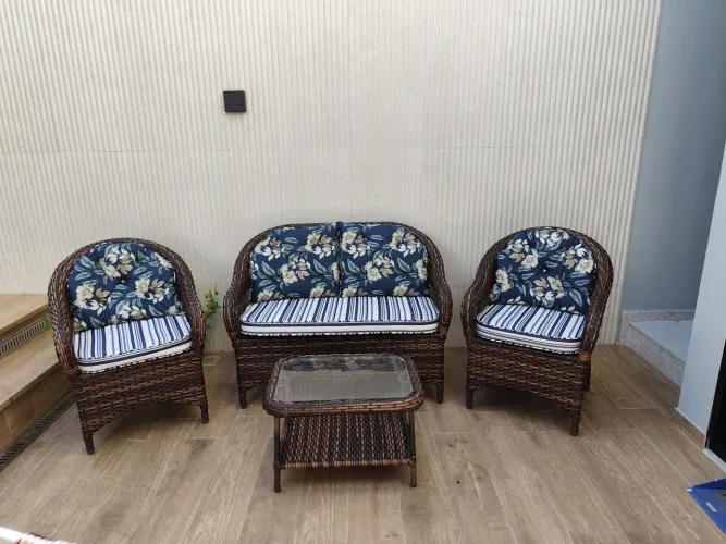 Conjunto estofado interior e exterior 