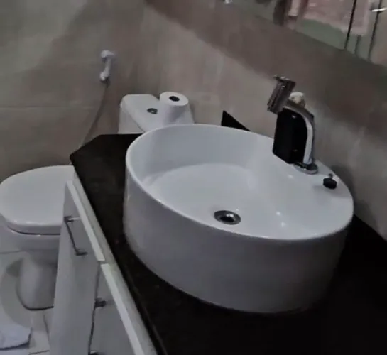 Cuba com bancada de marmore para banheiro