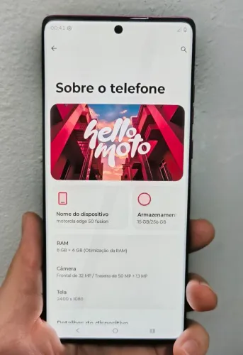 MOTOROLA EDGE 50 FUSION 256GB / 12GB RAM (Rosa) - APARELHO NOVO COM PREÇO DE USADO!