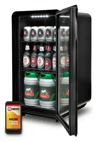 Cervejeira Memo 100 Litros Frost Free Preta Sem Wi-fi (127v)