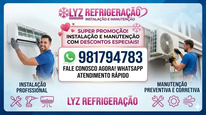 Instalação e manutenção de ar condicionado geladeira freezer bebedouro entre outros 