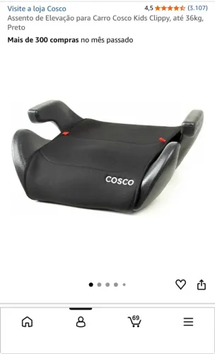 Assento elevação para carro Cosco