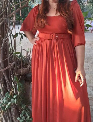 Vestido de festa Terracota 
