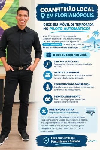 Coanfitrião Operacional/ Apoio Local/ Airbnb/Booking