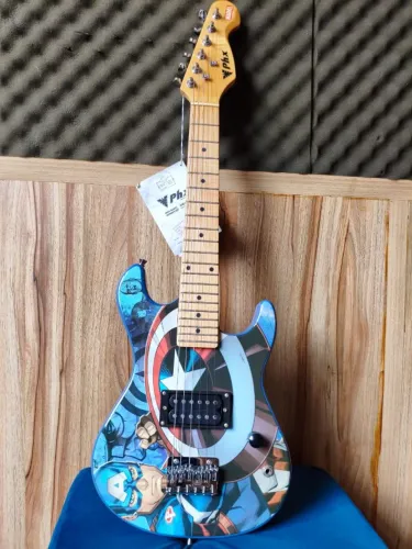 GUITARRA PHX MARVEL CAPITAO AMERICA KIDS