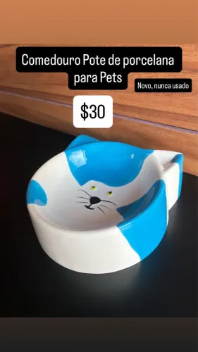 Comedouro Pote de porcelana para Pet