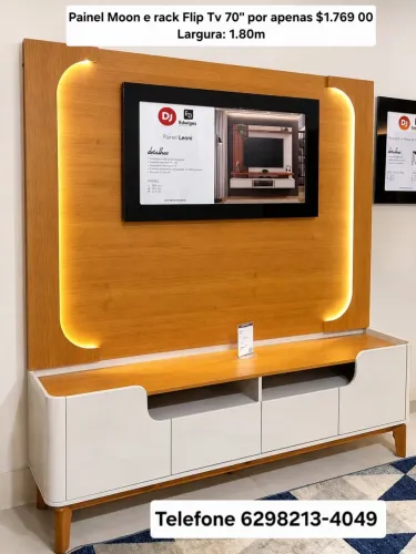 Painel Moon e rack Flip Tv 70" por apenas $1.769 00