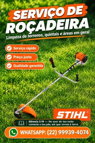 Serviço de roçadeira