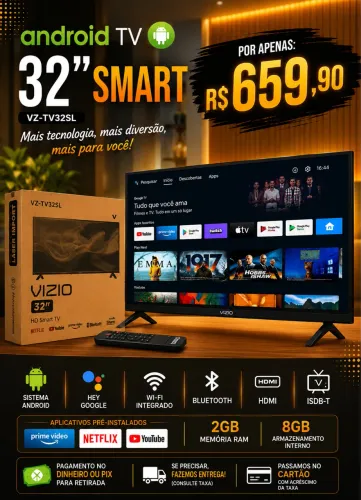 TELEVISÃO 32' - SMART TV