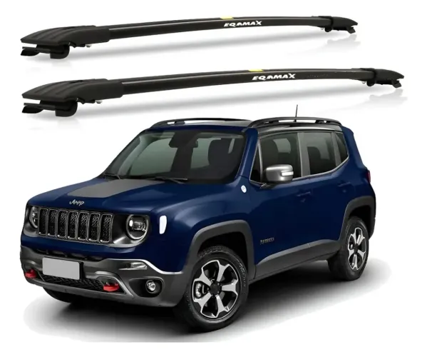 Rack Travessa Larga Preto Eqmax Jeep Renegade 2015/2025 Preto