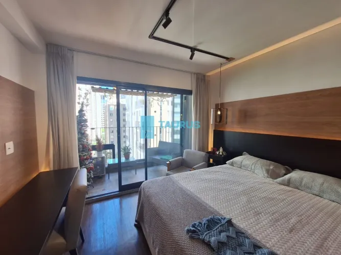 Studio para locação, mobiliado, 25m², Moema.