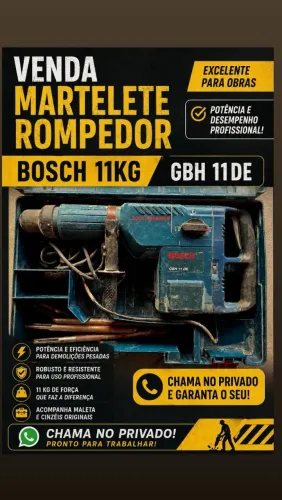 Martelete Rompedor Demolidor 11kg Bosch