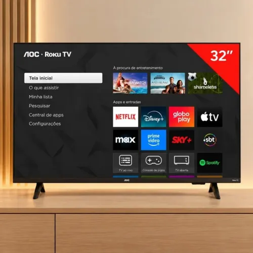 Smart TV AOC Roku 32? por apenas R$ 1.299,00!<br>10x129,90