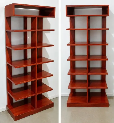 Estante Decorativa Moderna com Nichos Assimétricos - (Nova, Artesanal e Exclusiva)